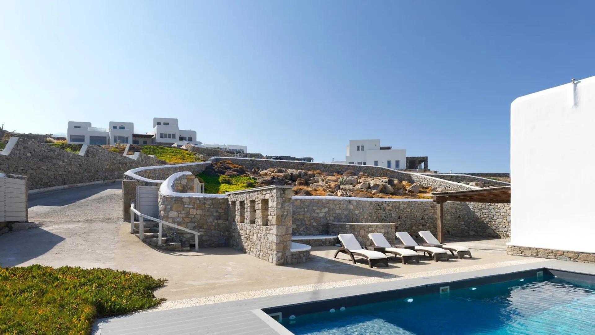 New!! The Mykonian Sunset Villas - 10Min From Town Agios Ioannis Diakoftis