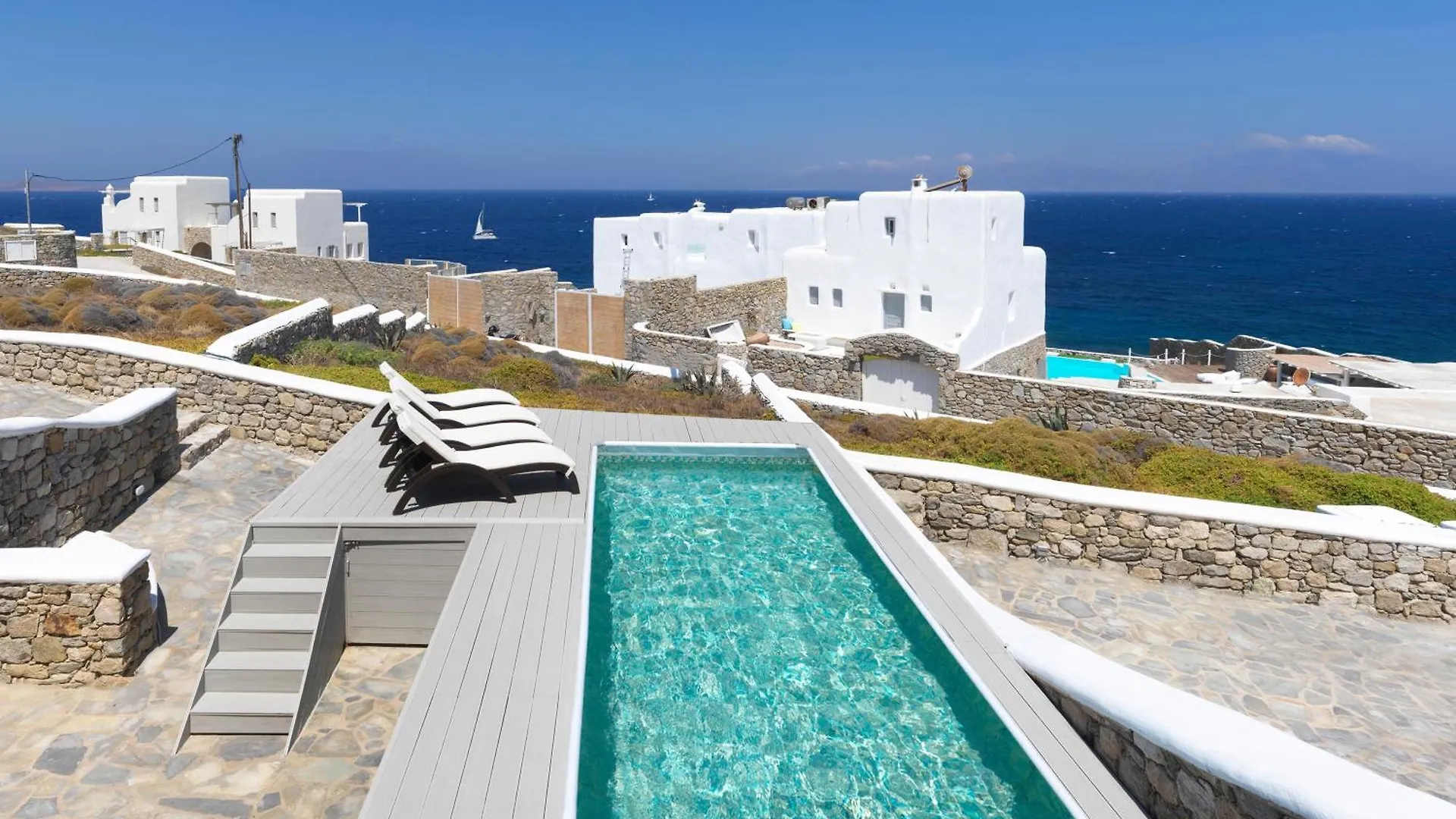 New!! The Mykonian Sunset Villas - 10Min From Town Agios Ioannis Diakoftis