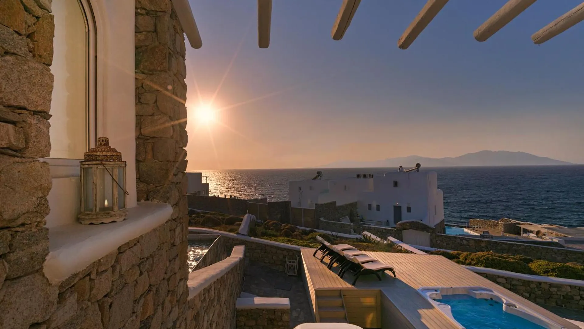 New!! The Mykonian Sunset Villas - 10Min From Town Agios Ioannis Diakoftis