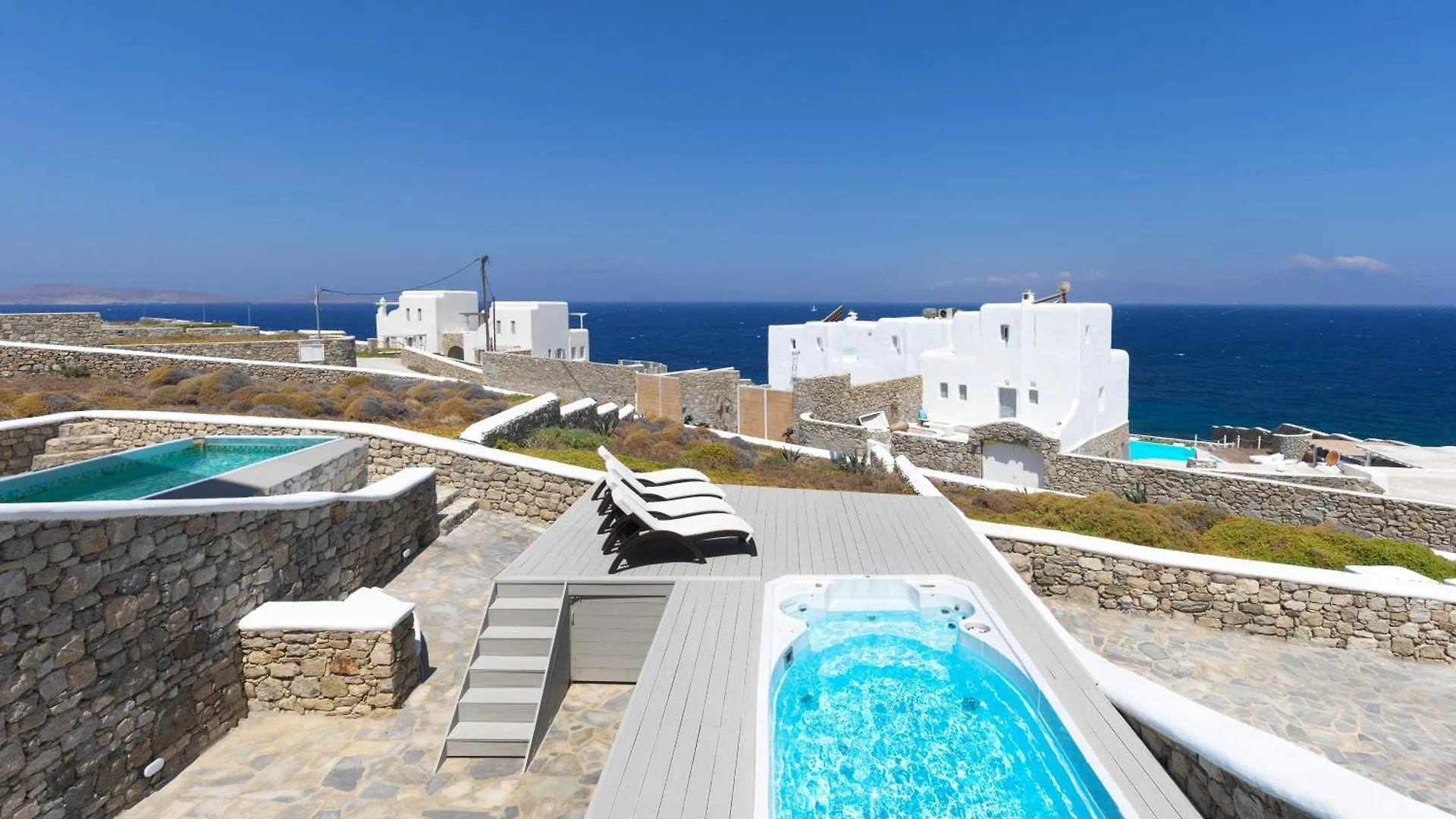 New!! The Mykonian Sunset Villas - 10Min From Town Agios Ioannis Diakoftis